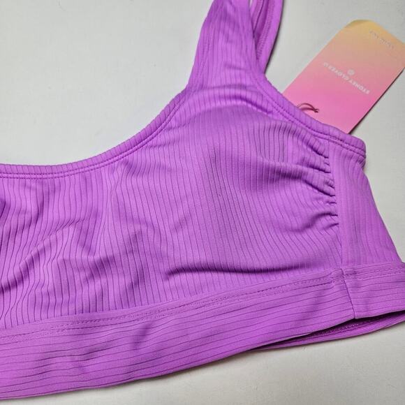 NEW Stoney Clover x Target Ribbed Bikini Top L Purple NWT - Picture 3 of 7